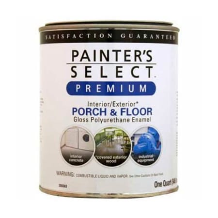 General Paint Painter's Select Porch & Floor Coating, Polyurethane Oil, Gloss Finish, Light Gray, Quart - 209114